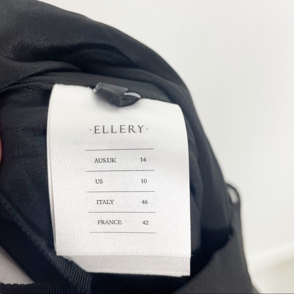 Ellery Cassandra Lace Trimmed High Rise Waist Stirrup Pants Black Casual Work - Picture 8 of 9